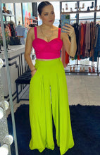 Pantalon Palazzo Shine Lime
