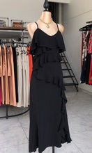 Vestido Maxi Cascada Negro