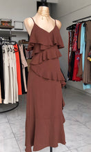 Vestido Maxi Cascada Marron