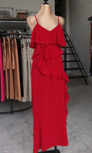 Vestido Maxi Cascada Rojo