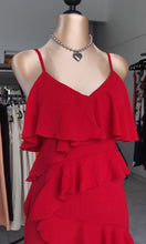 Vestido Maxi Cascada Rojo