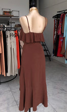Vestido Maxi Cascada Marron