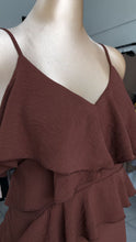 Vestido Maxi Cascada Marron