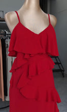 Vestido Maxi Cascada Rojo