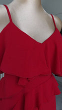 Vestido Maxi Cascada Rojo