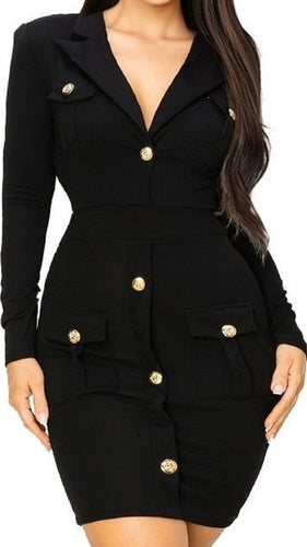 Vestido Military Negro