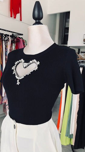 Blusa Corazon Negro