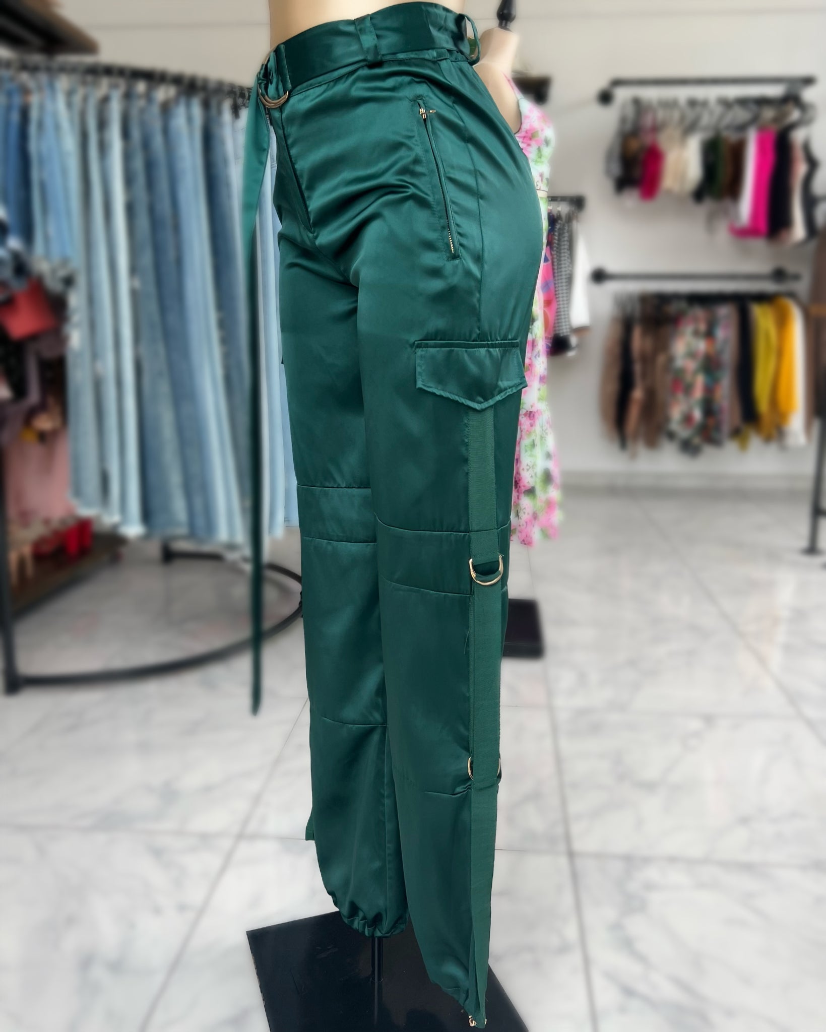 Pantalón Cargo Industrial Para Mujer Lazzar Color Marino